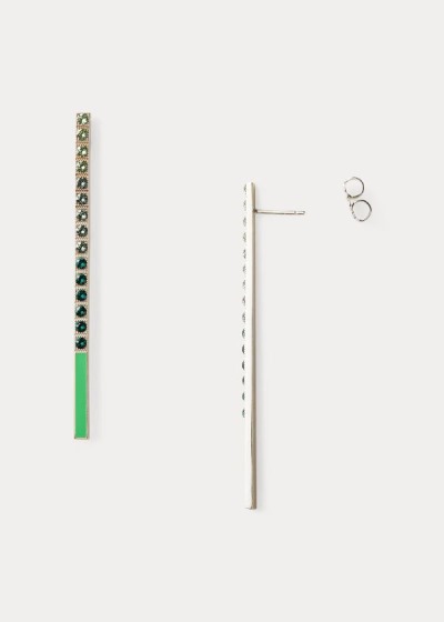 Pendientes Ralph Lauren Mujer Verdes - Crystal Bar - TFRWU8206